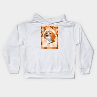 Stained Glass Beagle Kids Hoodie